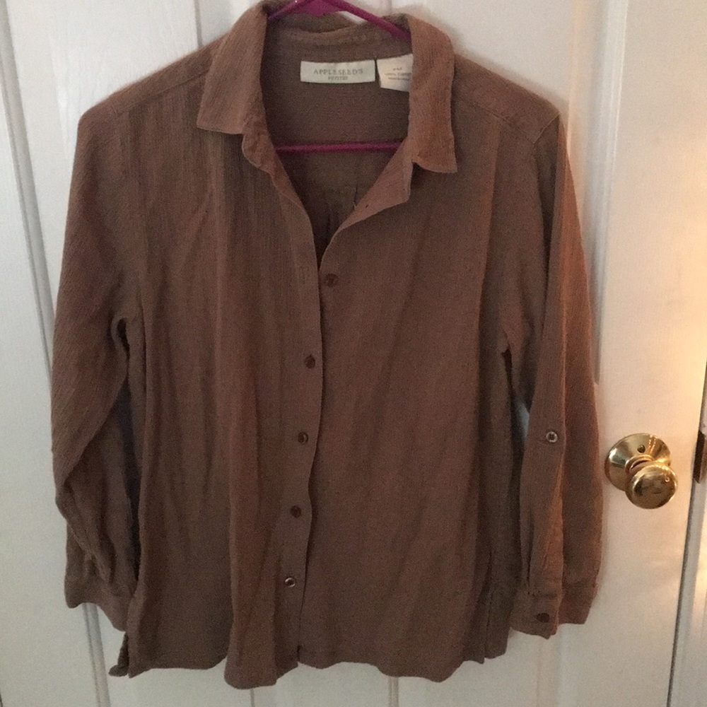 Tan Button-Up